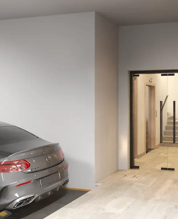 Estacionamiento cubierto con acceso directo al lobby